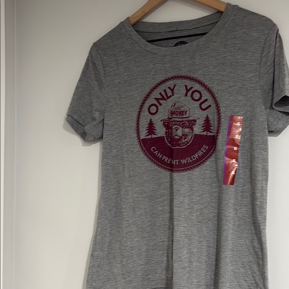 Gray Smokey Bear T-Shirt XL